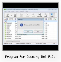 Reader Dbf program for opening dbf file