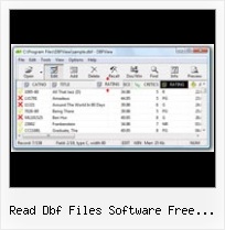 Excel File To Dbf Files read dbf files software free download