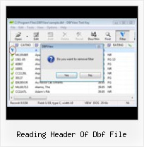 Xlxs To Dbf reading header of dbf file