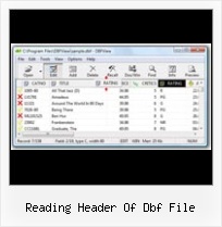 Viewing And Printing Dbf reading header of dbf file
