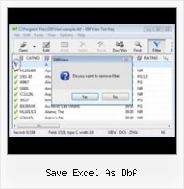 Office 2007 Dbf save excel as dbf