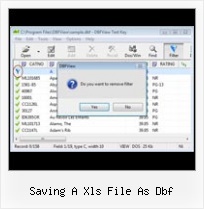 Jdbf Editor saving a xls file as dbf