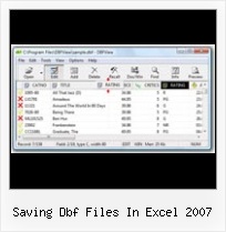 Konwert Xls Do Dbf saving dbf files in excel 2007