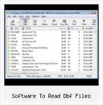 Format Of A Dbf File software to read dbf files