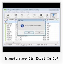 Delete Records Dbf transformare din excel in dbf