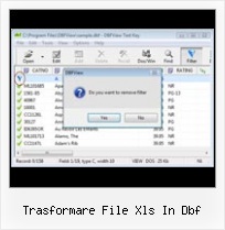 Dbf Free Windows trasformare file xls in dbf