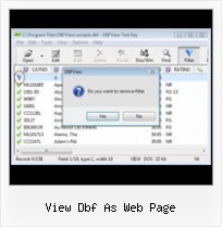 What Opens Dbf view dbf as web page
