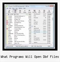 Pack Dbf what programs will open dbf files