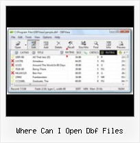 Software Dbf File where can i open dbf files