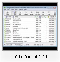 Free Dbf File Viewer xls2dbf command dbf iv