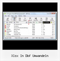 Dbf Foles xlsx in dbf umwandeln